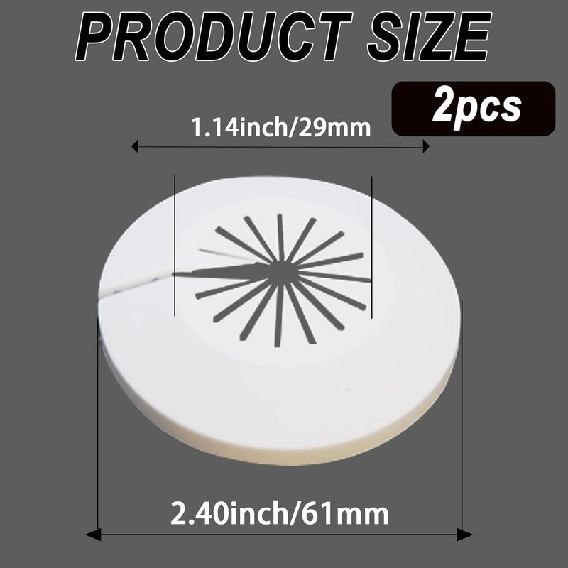 CAcoverVA Flange Pipe Cover Decoration, 0.59 to 1.14 in (15-29mm) PP Plastic Escutcheon Collar Water Pipe Drain Line Cover,Plumbing Cover Plates for Wall Tube Decor, White, 2 Pieces - Image 2
